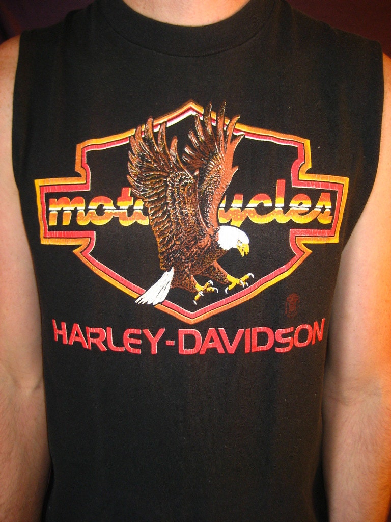 Vintage Harley Davidson Eagle Robison Daytona Shirt Tee Top Soft Thin Biker