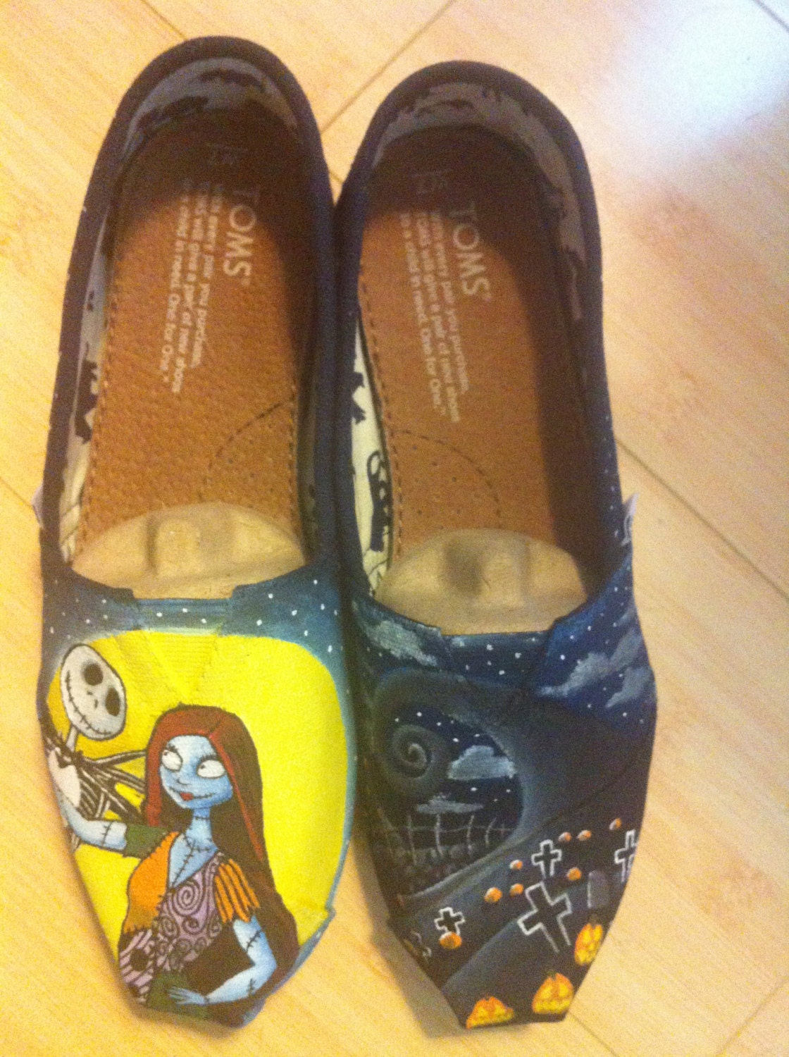 Nightmare Before Christmas, Custom TOMS Shoes, Featuring Jack Skellington, Sally, Zero, Shock Lock and Barrel