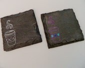 To Go Coffee - One Slate Coaster for your Office, Desk, Coworker, Boss