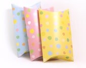 DOTTY PRINTABLE BOXES, Polka Dots, Pastel Pillow Boxes, Party Favors, Candy Box, Birthday Decoration, Instant Download