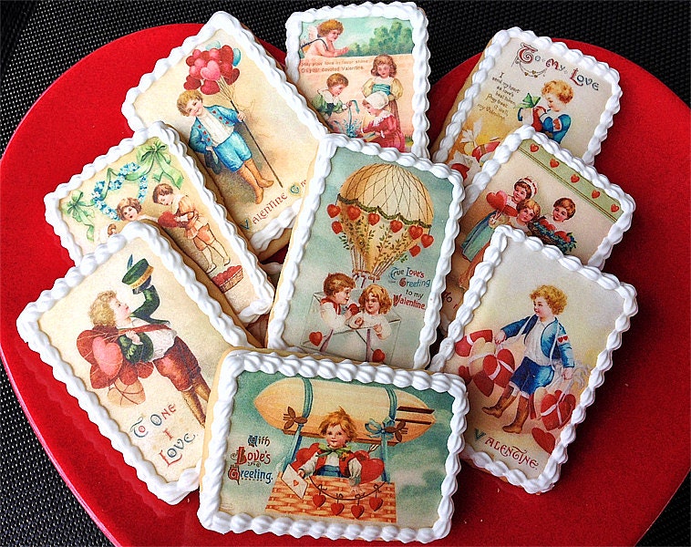 VALENTINE'S Day Children WAFER PAPERS for Cookies - Edible Images
