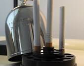Vintage Round Cigarette Dispenser embellished with a Bird