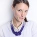 Gradiated purple necklace with sailorknot