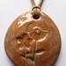 FLOWERS - Pendant / Necklace - Ceramic - Art Glaze - Inspirational Art Piece