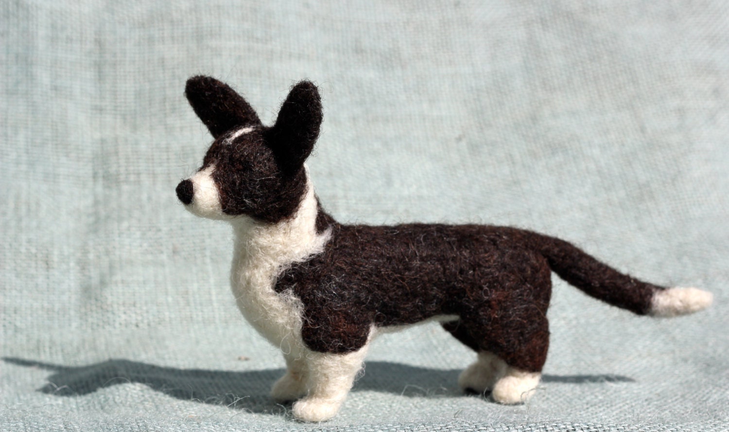 CUSTOM Cardigan Welsh Corgi Felted Miniature Pet Portrait