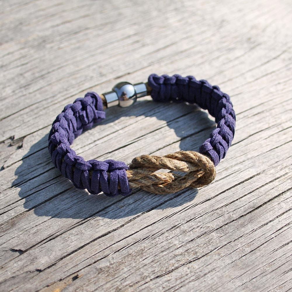 Nautical marline suede bracelet - The Captain's Bracelet