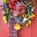 FREE SHIPPING  Southwestern Chili Peppers Wreath, Cactus, Sante Fe, Poppy