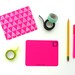 Neon Pink Mountain Postcards - Set of 4