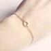 circle bracelet - infinity gold friendship symbol, dainty minimalist jewelry