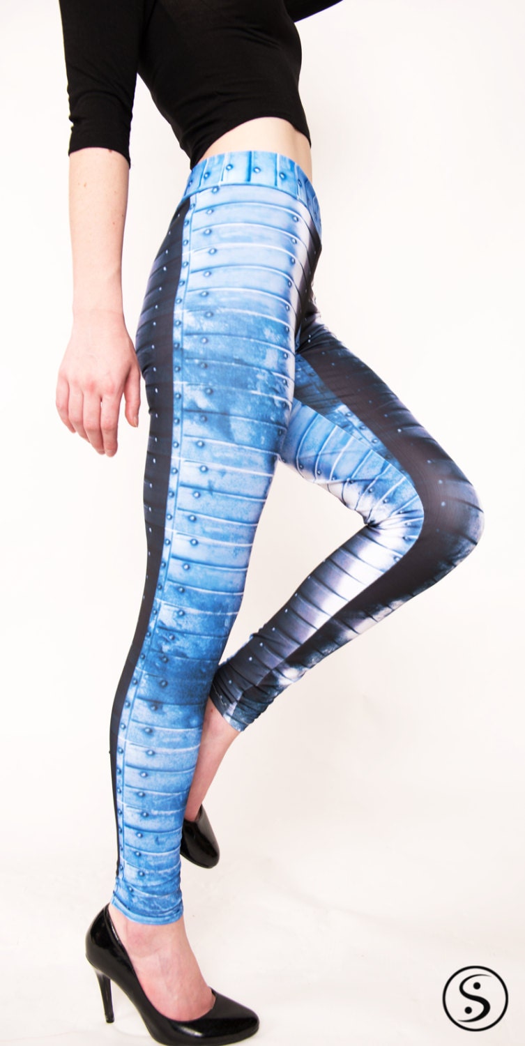 Gamer Girl Steel Plated Armor Leggings