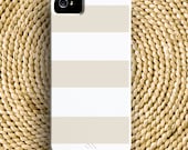 Wide Stripe Barely-There iPhone 5 Case in Sand Beige (In Stock & Ready to Ship) - Gift for Her, Phone / Device Cover