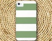 Wide Stripe Barely-There Snap-On Hard Plastic iPhone 4 Case in Grass Green (In Stock & Ready to Ship)