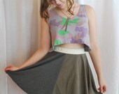 Float and Twirl Upcycled Circle Skirt in Grays