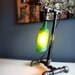 Industrial Pipe Lamp - Jameson Whiskey Bottle Black Iron Table Lamp