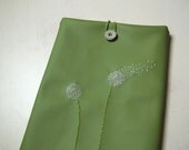 Dandelions iPad sleeve, iPad case, iPad bag, Olive green, Spring, Summer, Women Gift,  Embroidery