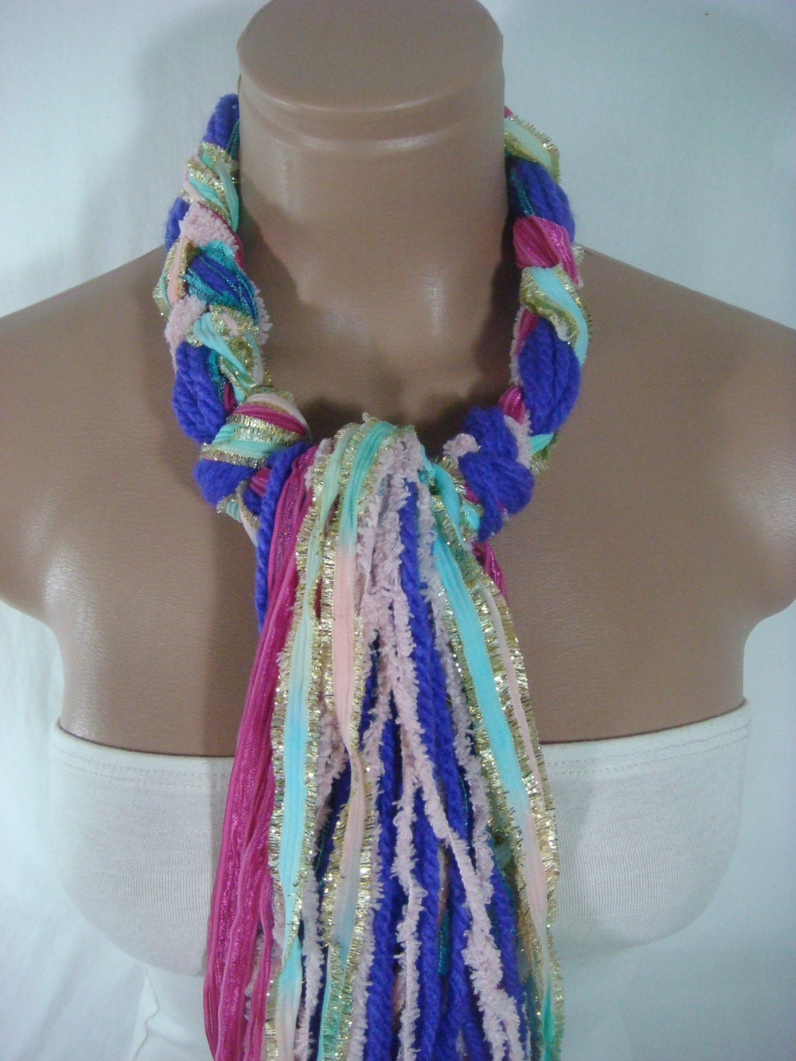Fringe Scarf, Knotted Scarf by Arzu's Style