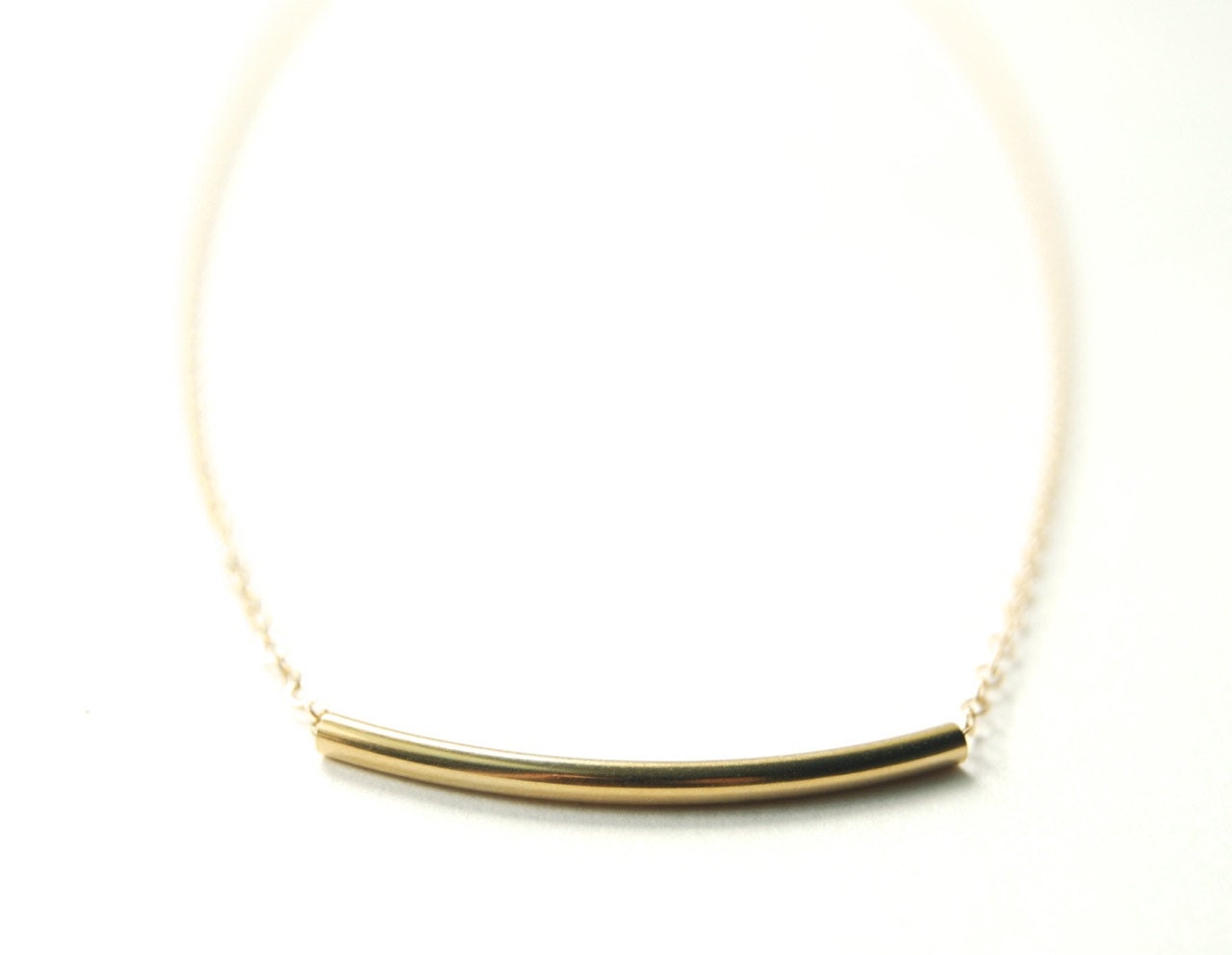 Auali'i necklace  - a delicate 14kt gold filled tube bar necklace, modern layering necklace, gold minimal modern necklace, maui, hawaii