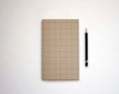 Handcrafted Journal, Grid Paper, Notebook, Sketch Book, Recycled, Drafting