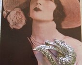 Beautiful Marcasite Brooch by Hollywood