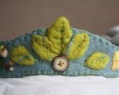 Waldorf Birthday Crown - Felt Birthday Crown - Waldorf Birthday - Woodland Crown - Boy Crown - Felt Crown - Green Crown