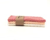 Washcloths,  Crochet wash cloths, gifts for women, pink washclothes, 100% cotton wash cloths