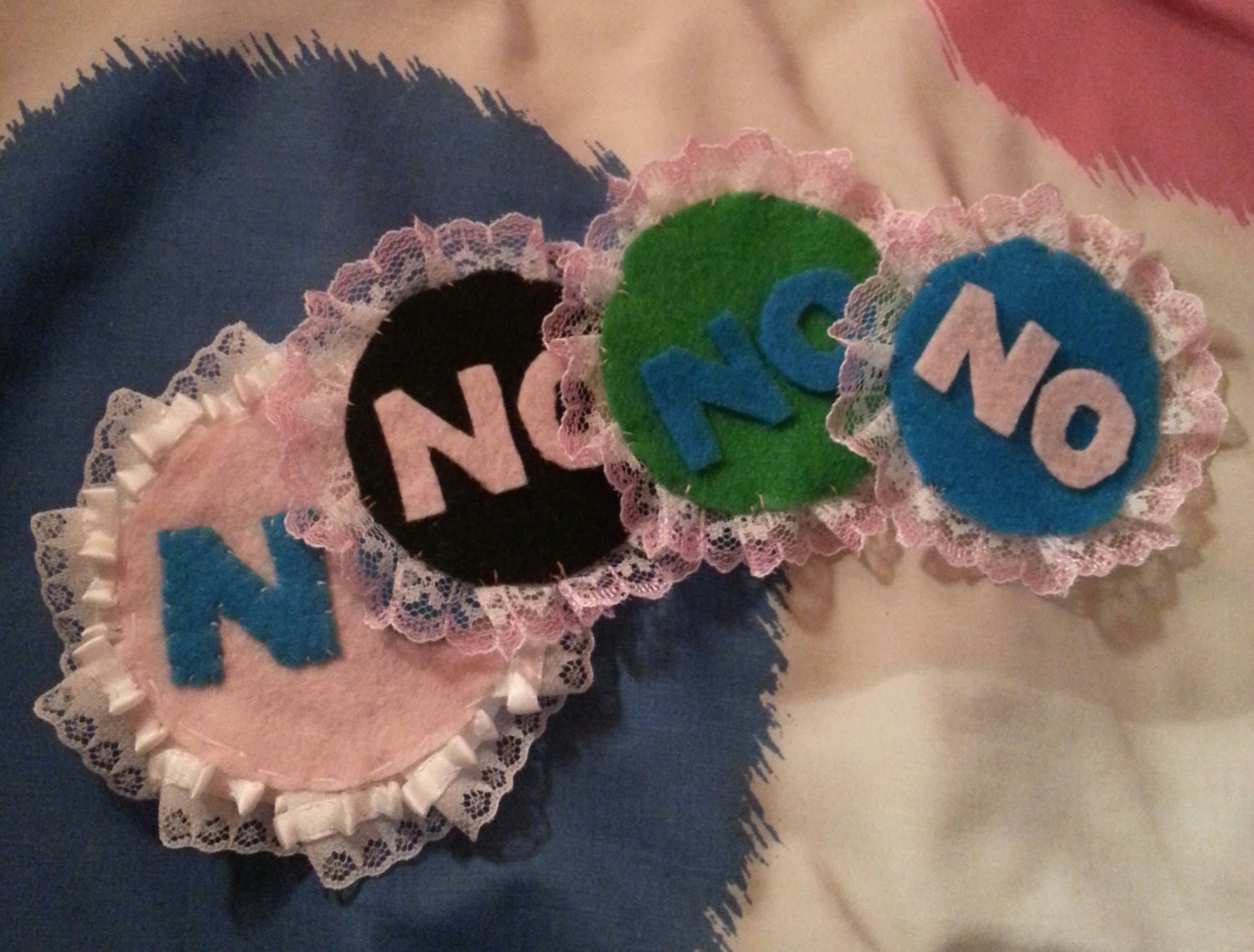 Lace "NO" Patch