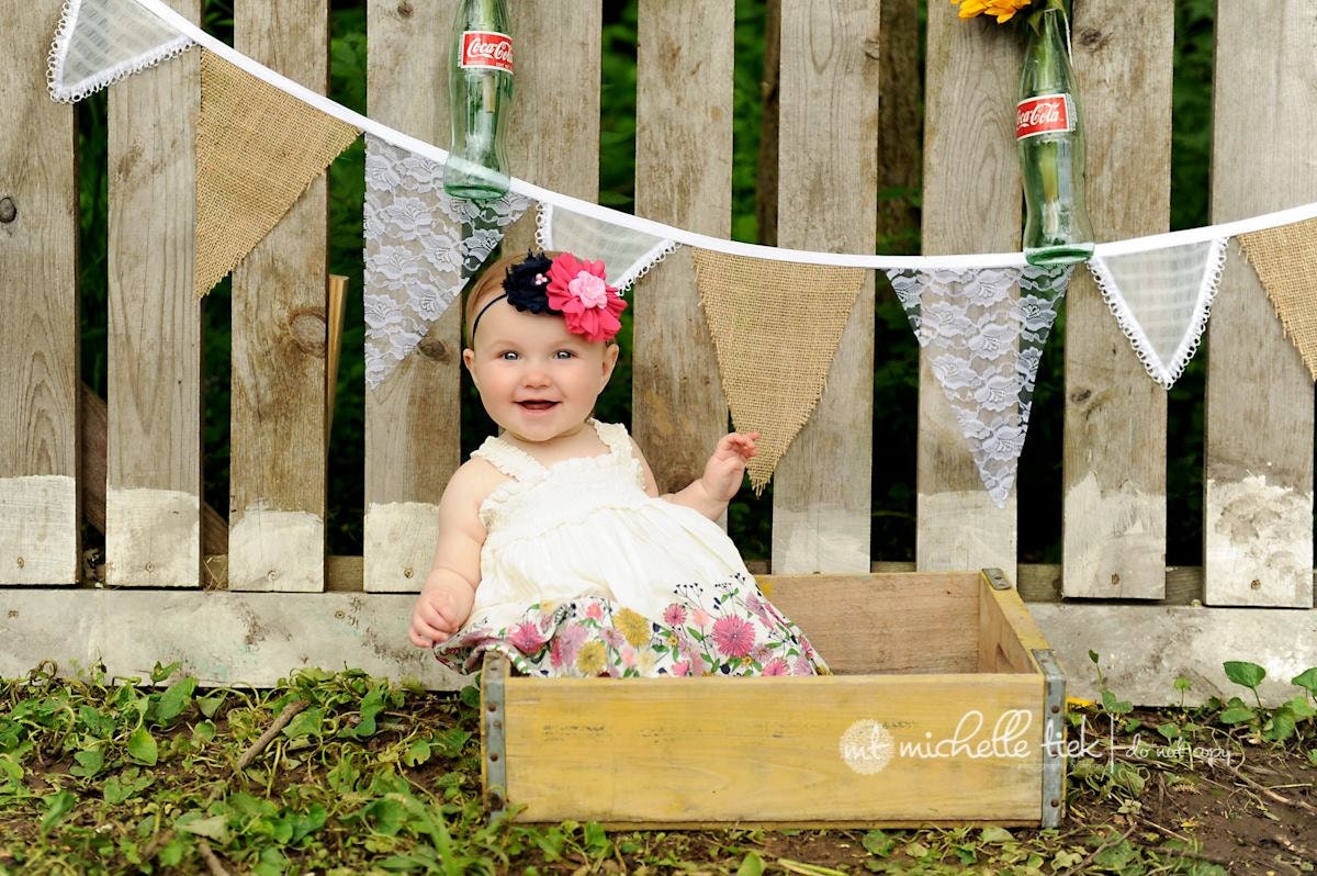 Hot Pink & Navy Fabric Flower Headband - baby, photography, prop, girl, newborn, hair, accessories, chiffon, navy blue, hot pink
