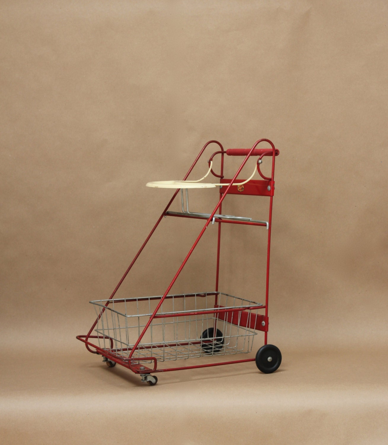 Vintage Children's Amsco Shopping Cart- Vintage Kid's Toys- Mid Century Nursery Decor