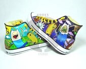 Adventure Time Zombie Time Adult / Youth Hand Painted High Tops