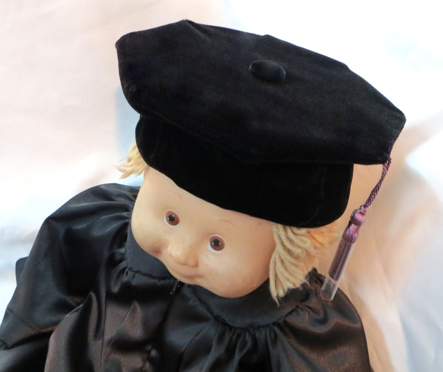 Infant Doctoral or Law School Graduation Cap & Tassel Set- Baby or Toddler (0 mo - 5T) Graduate Gown NOT included
