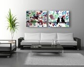 Modern Birds On A Wire Painting -  Original Acrylic Love Bird Painting -  Unique Engagement Gift, Wedding Gift, Anniversary Gift, Love Gift