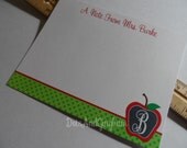 Printable Teacher Note Card-Teacher Printable Note Card-Teacher Appreciation - Chalkboard Note Card - Teacher Gift Teacher Apple Note Card