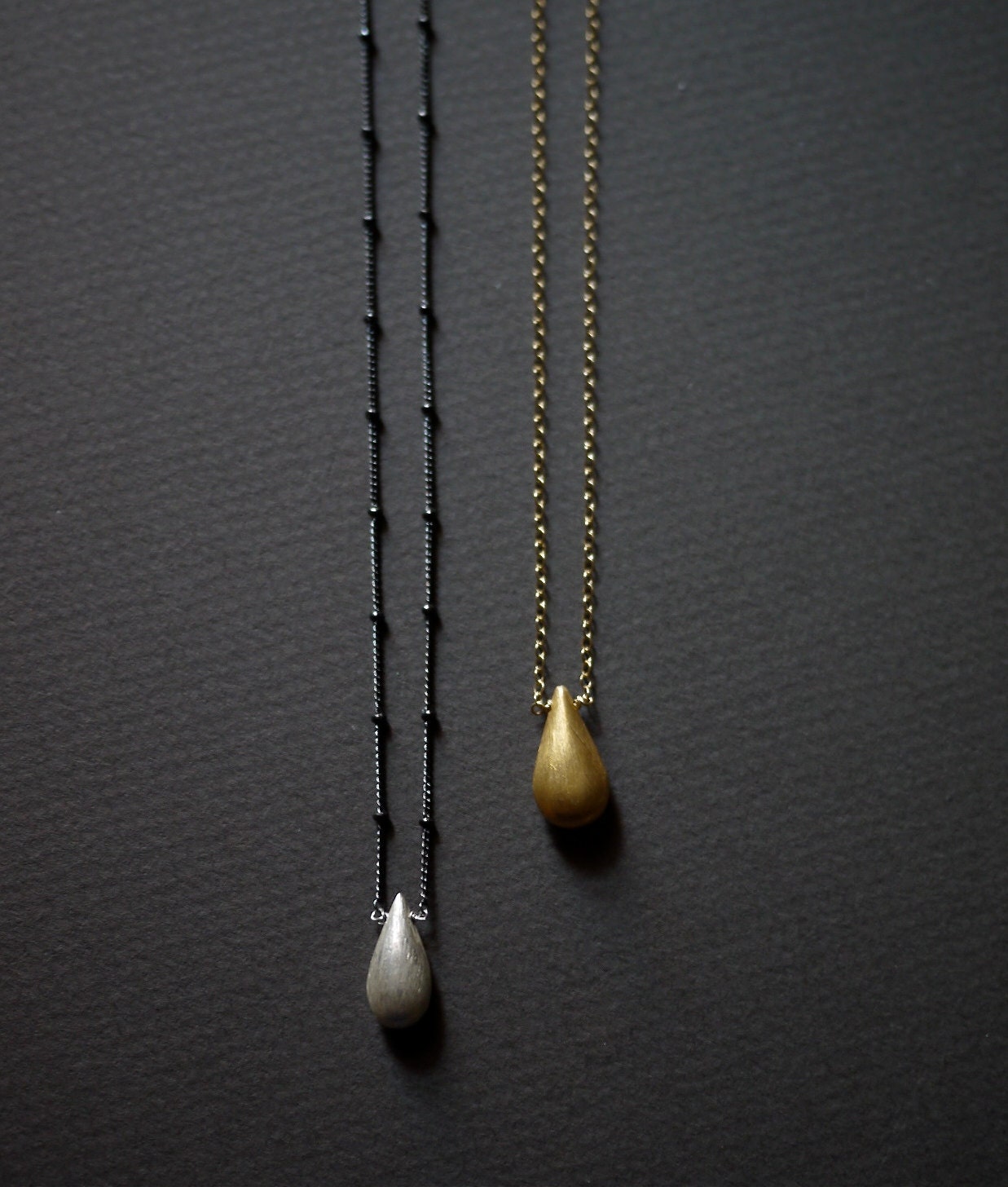 Happy Tear Necklace // Silver Pendant Necklace by Mica - Trinity
