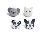 Animal Rings - Koala White Kitty Panda & Boston Terrier