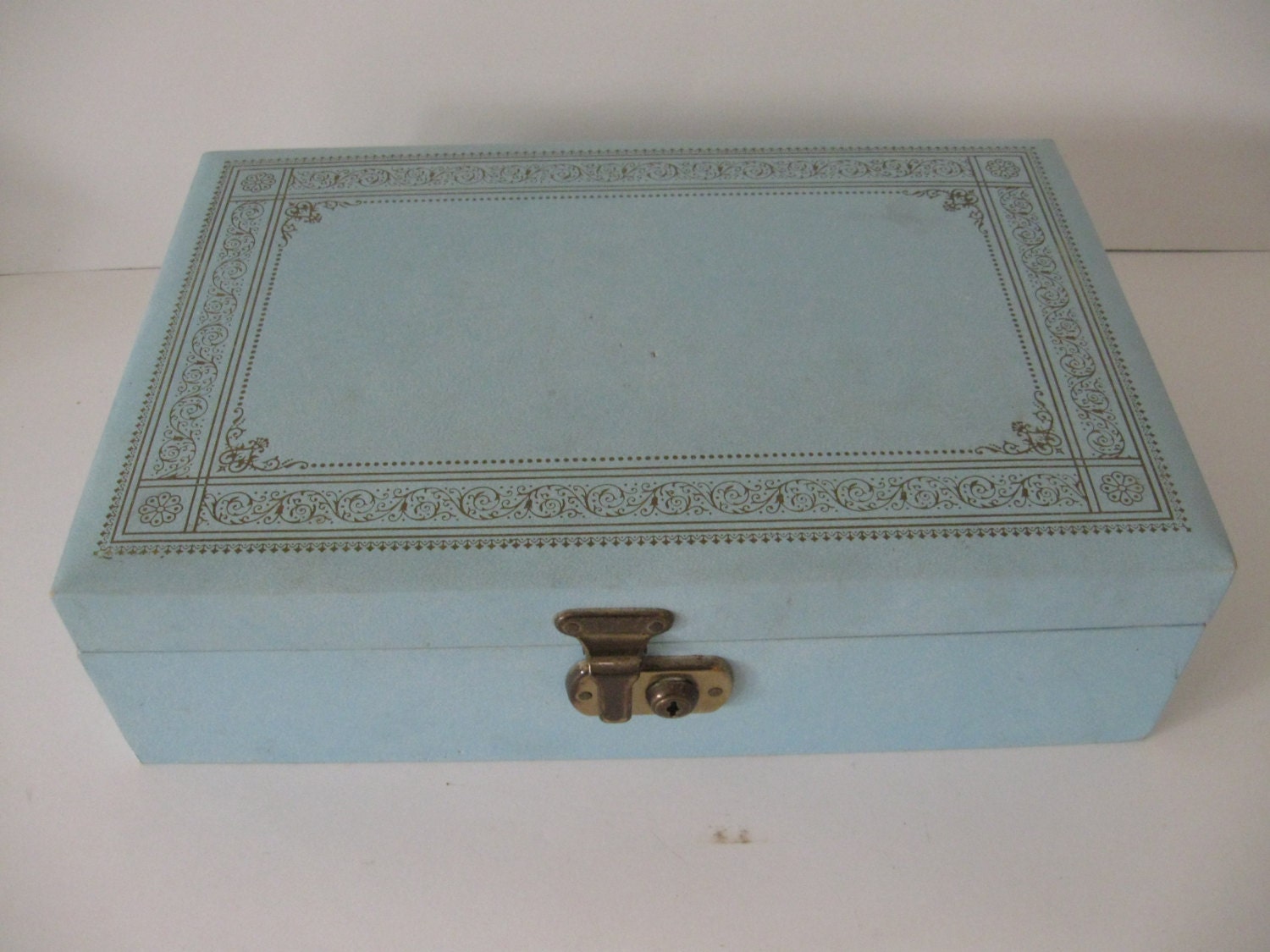 Jewelry Box Vintage Blue 60's
