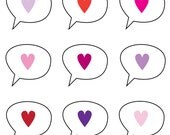 Digital Clip Art // Love Bubbles // Pink, Red Purple // Mother's Day Clipart // Commercial and Personal Use // Instant Download Il_170x135
