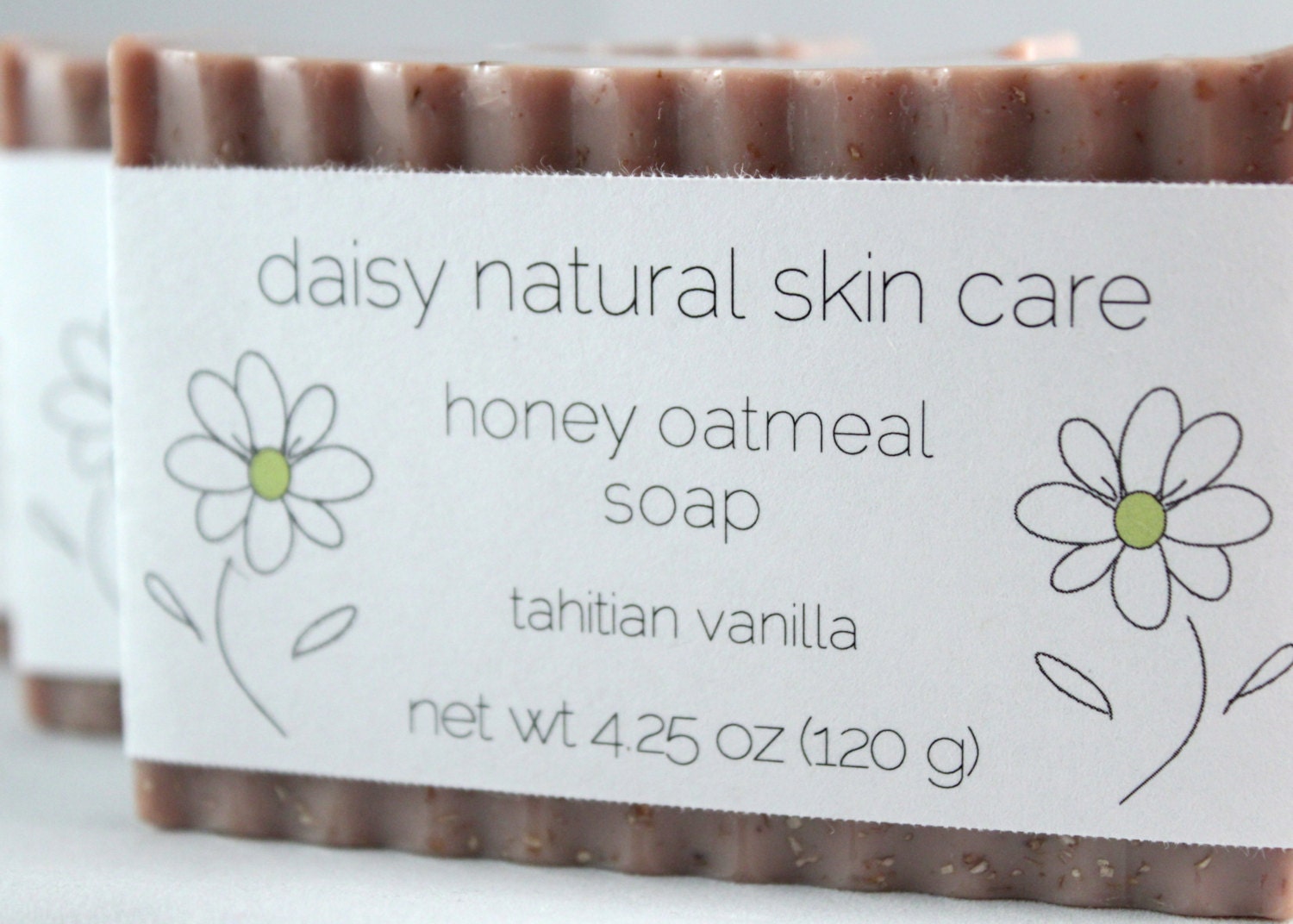 Honey Oatmeal Soap, Tahitian Vanilla, One Bar, 4.25 oz. - handmade, natural
