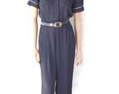 80s Ann Taylor Rayon Pant Jumpsuit / Vintage Clothing by Feisty Farmers Wife