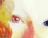 In My Eyes Ink Pastel Oil Digital Painting Art Print