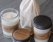 Holiday Candle Sampler, 3 scented soy candles, stocking stuffers, Christmas, or hostess gifts, eco-friendly