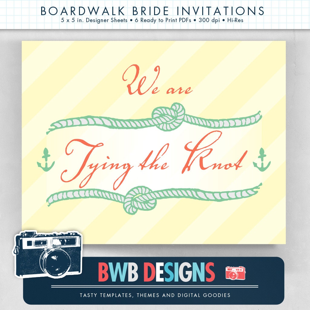 Boardwalk Bride - Wedding Invitations Including Save the Date and Thank You