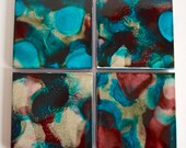 Alcohol Ink Dyed Coasters