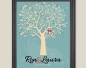 Custom Guest Book// Wedding Finger print  Tree: wedding guestbook tree alternative//thumb print tree 18x24 100 signatures