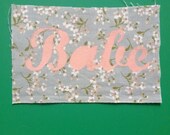Babe floral patch 4.5 x 3 inches