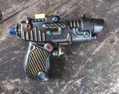 Steampunk Gun Bronze & Silver Metallic with Old Computer Parts, 4.25", Small,  Cosplay, Ray Gun, Halloween Costume, LARP