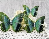 Paradise Butterflies - Handmade Scrapbooking Embellishment - 3 Pieces