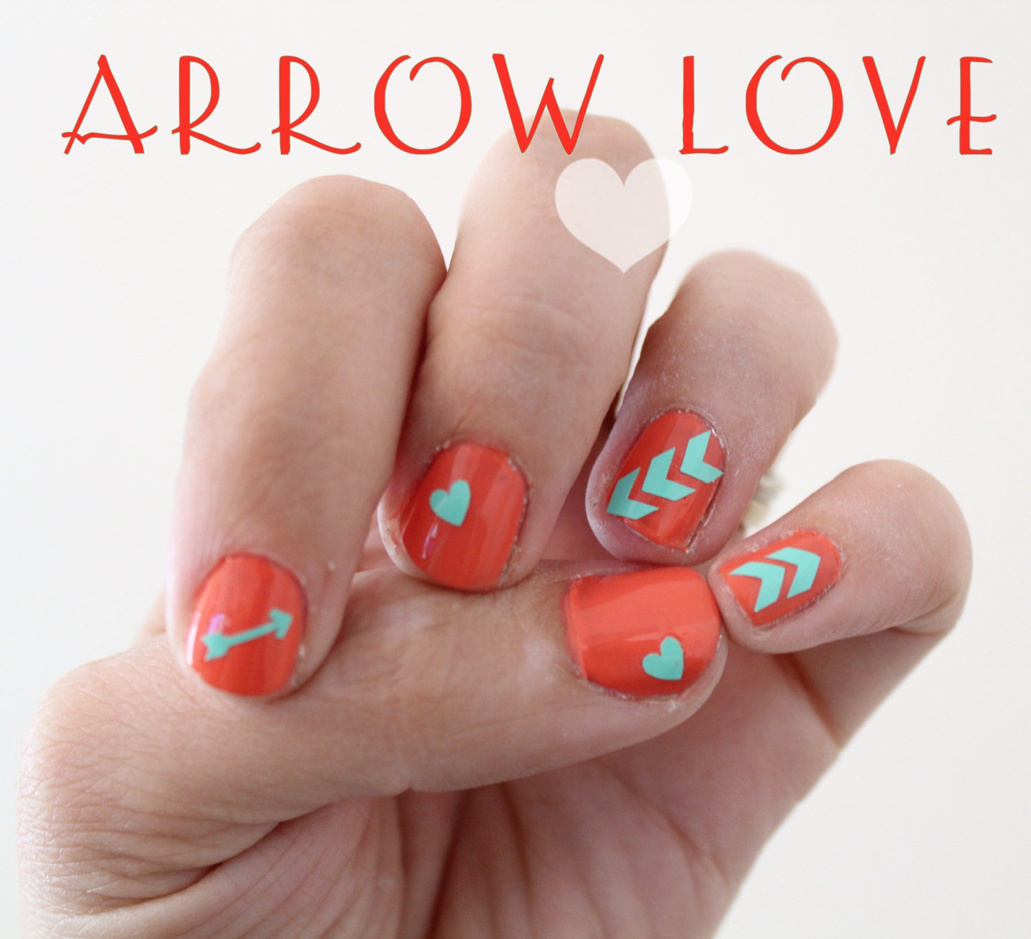 Arrow Love Nail Stickers Assorted pack of 50