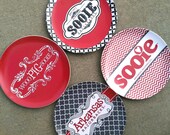 Swanky Sooie: Set of 4 Melamine Dinner Plates