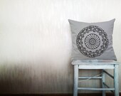 Native American pillow decorative throw pillow cover gray cotton toss pillow case hand painted cushion rustic set 18x18 inches ohtteam