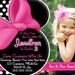 HUGE SELECTION Minnie Mouse Invitation, Pink Black Minnie Mouse Invitations, Red Minnie Mouse Birthday Party Invitation - The Print Shoppe